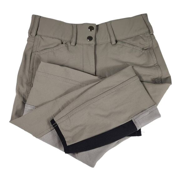 Goode Rider Equestrian Horse Riding Full Seat Breeches Pants Gray 24 R - Picture 2 of 5